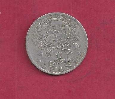 GUINÉ  Ex-colonia Portuguesa  1  Escudo  1933 Alpaca Bonita