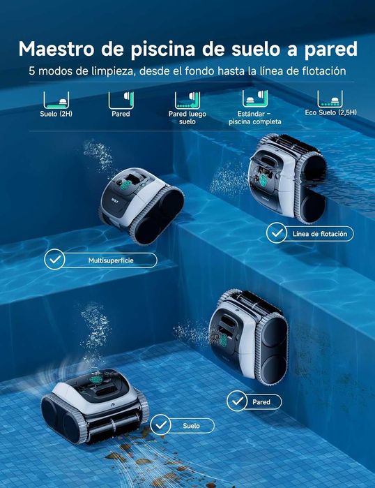 Robô de limpeza de piscina sem fios Wybot C1