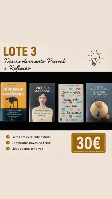 Coleção de Livros FNAC | Como Novos | Vários Géneros