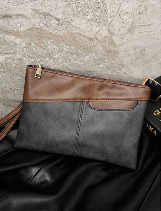 Клатч / сумка з екошкіри чоловіча, компактна сумочка, гаманець