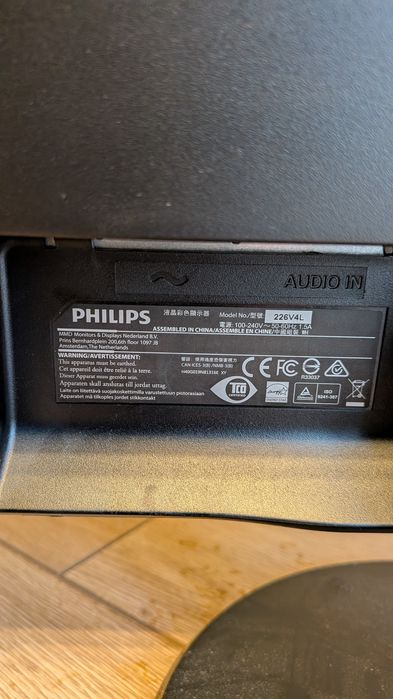 Monitor Philips 22" – model 226V4L – sprawny