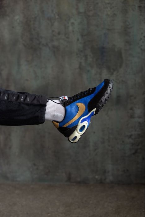 ТОПОВА ЯКІСТЬ‼️Nike Air Max Waffle SP Hyper Blue/Metallic Gold,вапор в