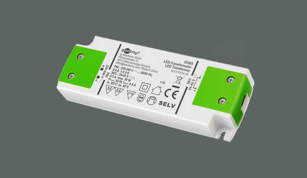 Transformator prądu stałego do LED 24 - 40 V (DC)/20 W