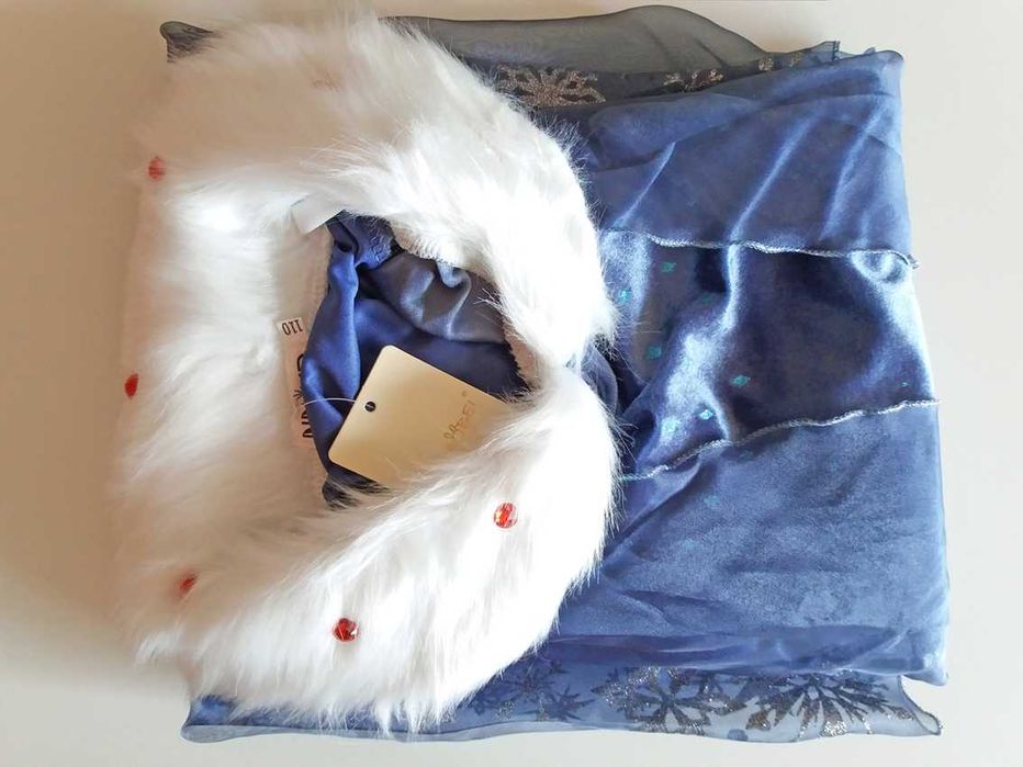 FROZEN - Fantasia Vestido Princesa Elsa (Natal) 4, 5, 7, 8 anos - NOVO