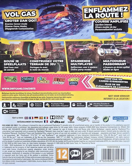 DIRT 5 Playstation 5 PS5 Sklep Multigames Kraków