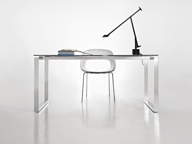 Secretária em Vidro fosco 1800x800x750mm Nova