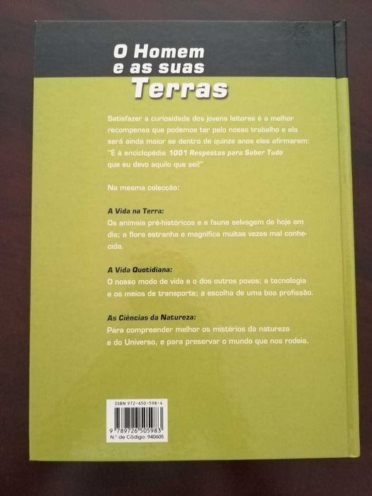 O Homem e as Suas Terras - 1001 Respostas, Livro didático (6-10 anos)
