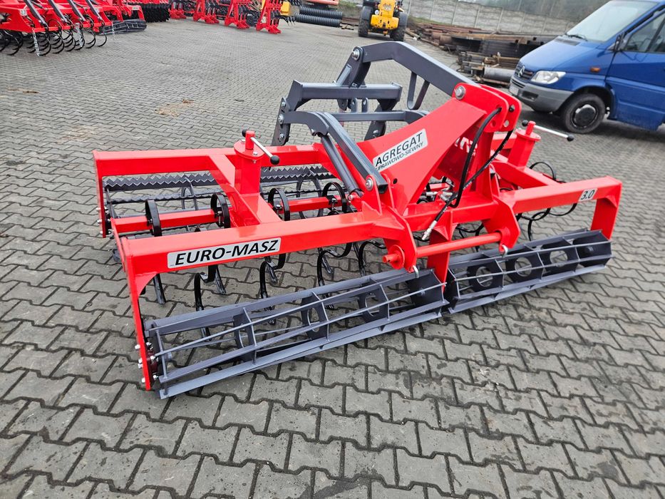 Agregat uprawowy/siewny/talerzowy/brona/Euro Masz 2,5m/2,7m/3,0m