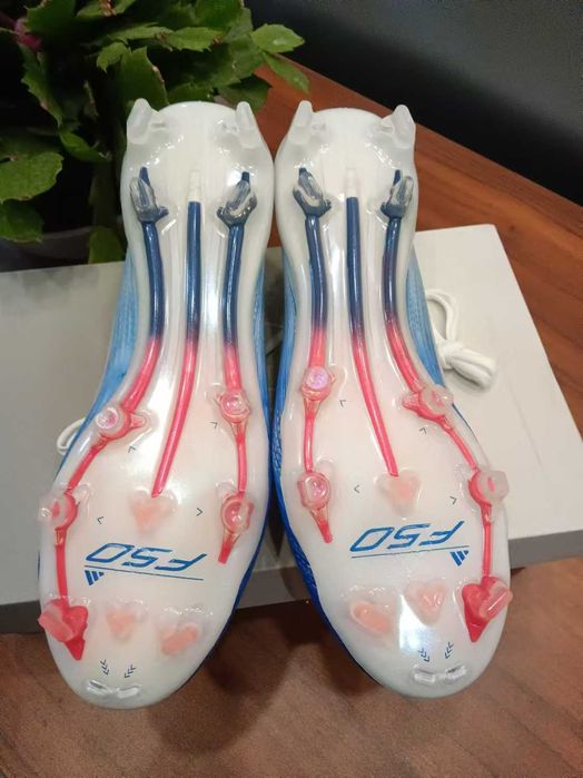 adidas F50 Elite Laceless FG Cloud White Solar Red Lucid Blue EU.44
