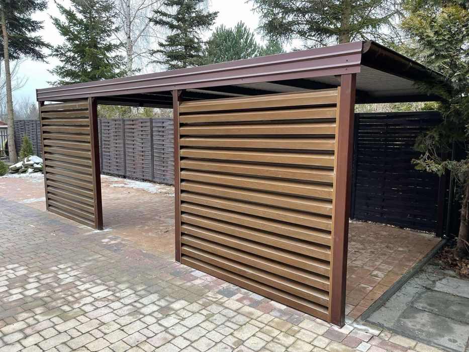 Nowoczesny panel ogrodzeniowe typ żaluzja z blachy powlekanej 2,5x1,25