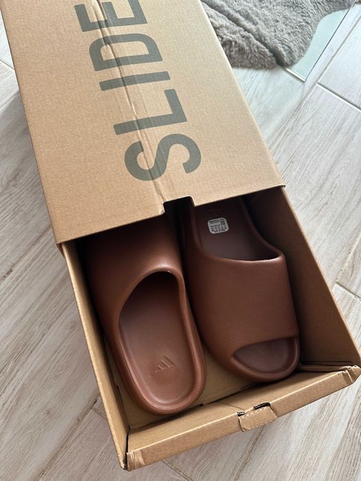 YEEZY SLIDE FLAX  Adidas foam 6US BRĄZ + box