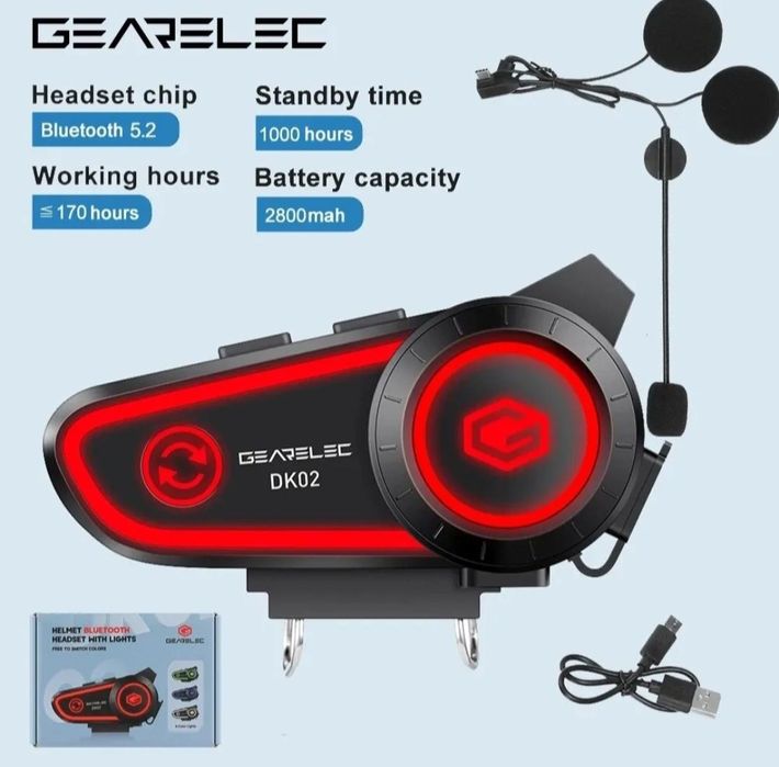 Блутуз гарнітура для шолома GEARELEC DK02. Є самовивіз від М.Осокорки