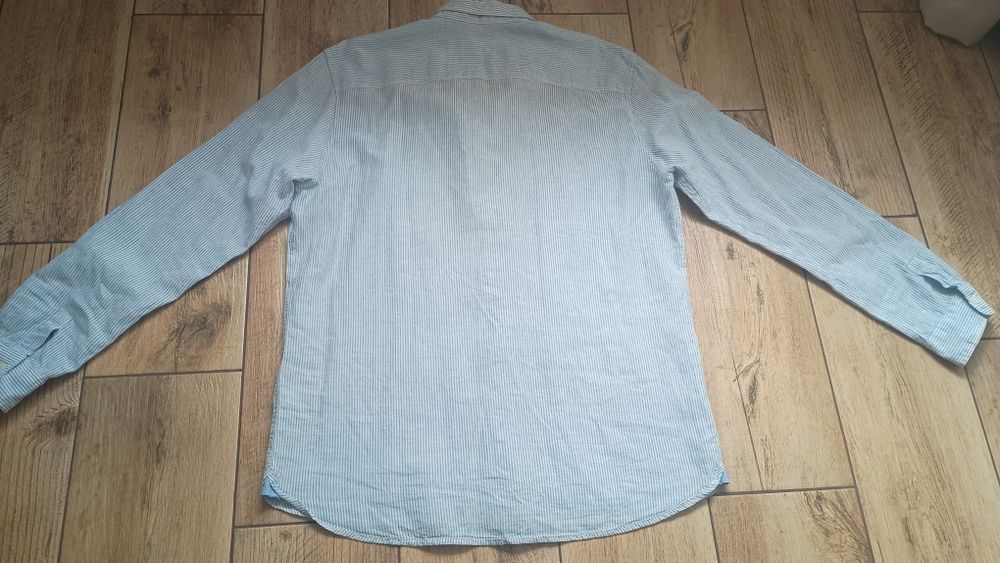 Koszula męska w paski Tom Tailor XL/len& bawełna/ Regular Fit