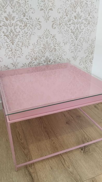 Mesa aço inoxidável rosa