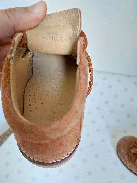 Sapatos carneiras (mussolini) para bebé Chicco camurça, tamanho 21