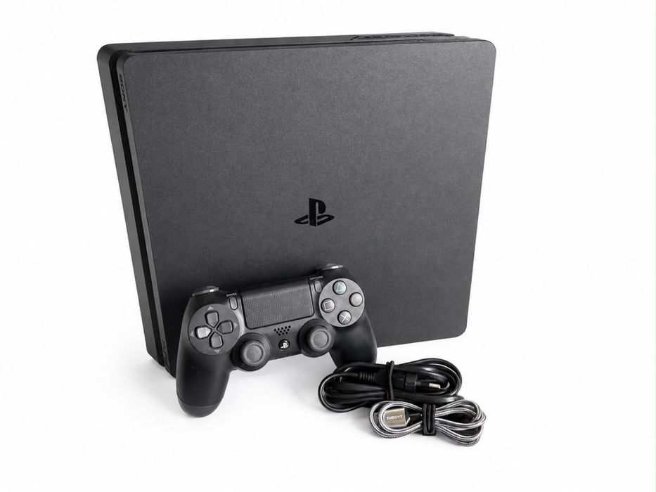 Consola PS4 Slim 1TB com comando e 4 jogos