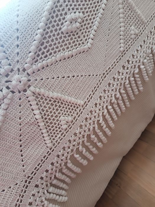 Colcha Crochê Vintage. 190*190 cm