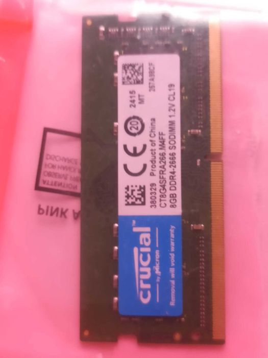 Nowe Crucial 2x8GB = 16GB Ram DDR4 SO-DIMM 2666Mhz, CL19, CT8G4SFRA266