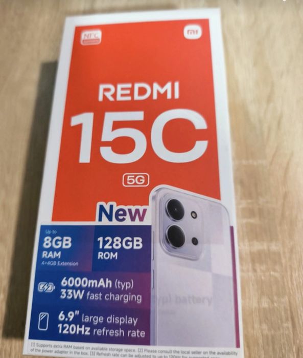 NOWY Redmi 15C 5G  128GB  Bateria 6000mAh