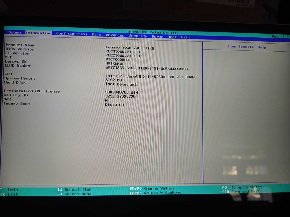 Ноутбук Lenovo Yoga 730-13IKB/ і5-8250U/8Gb