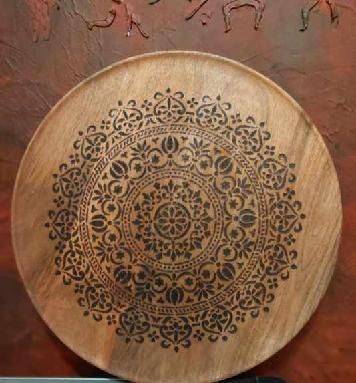 Taca serowa, półmisek drewniany.