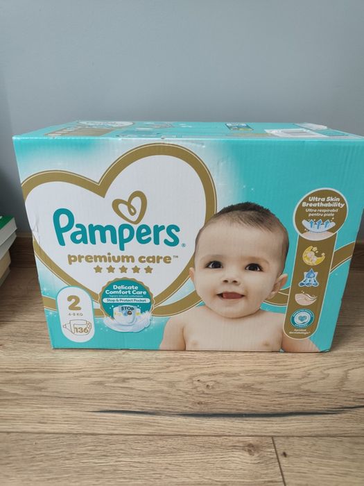 Pieluchy Pampers premium care 136 sztuk 2