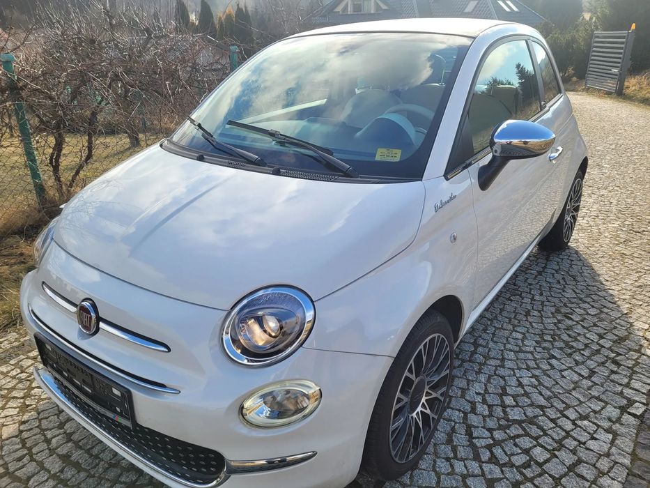 Fiat 500 CABRIO Dolcevita 0.9benz tylko 4,5 tyś km Hybryda pełna opcja