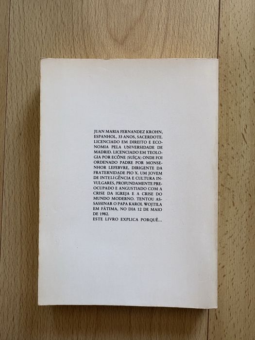 Livro Raro 1982: Acuso o Papa - Padre Fernandez Krohn (Atentado Fátima)