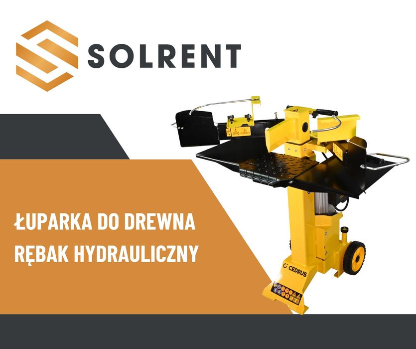 WYNAJEM ŁUPARKA do DREWNA / rębak hydrauliczny CEDRUS