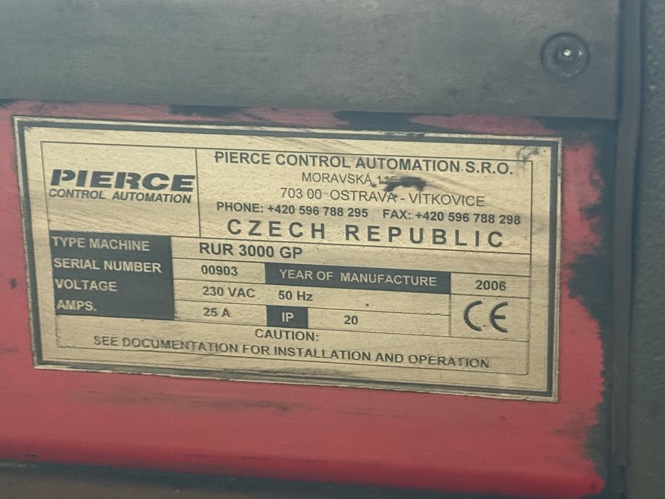 Wycinarka plazmowa gazowa Pierce RUR 3000