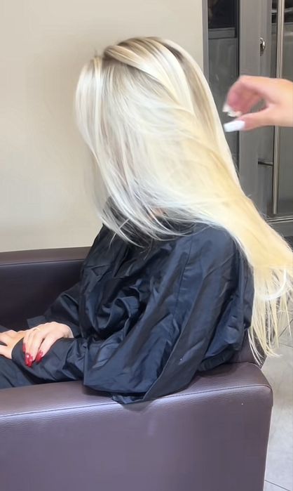 Wlisy naturalne clip in 7 tasm cieply jasny blond