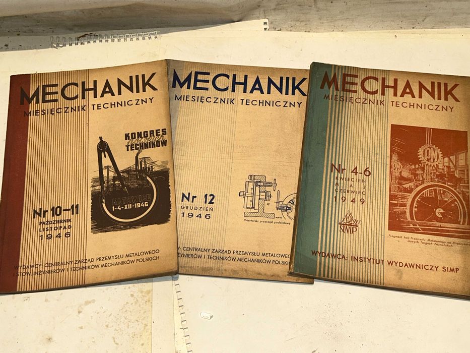 Czasopismo MECHANIK - lata  40-te - PRL !