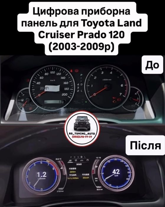 Цифрова приборна панель Toyota  LC 200, Prado 120, 150, Lexus GX470