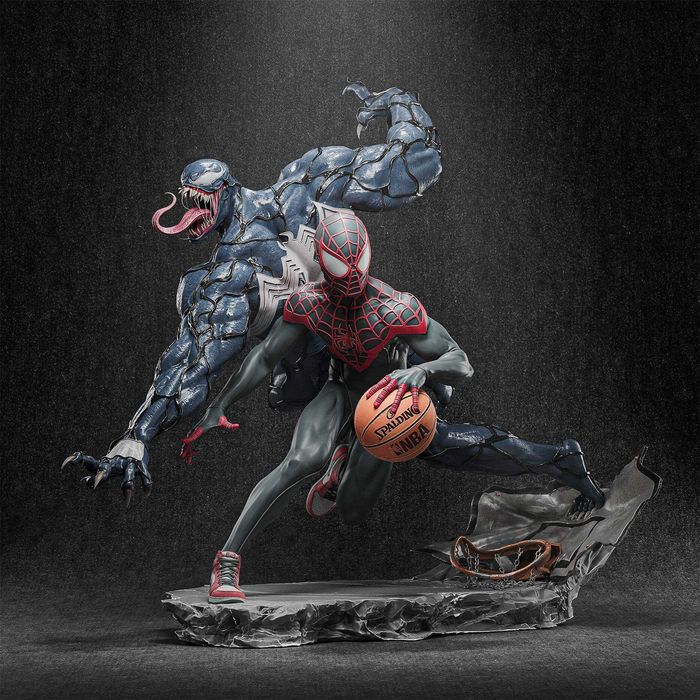 Figurka Spiderman Venom Miles Morales, Marvel, Żywica Ręcznie Malowana