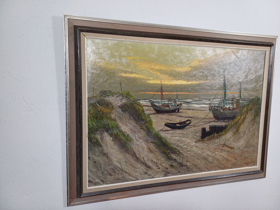 Stary obraz na płótnie ERIK YTTING .