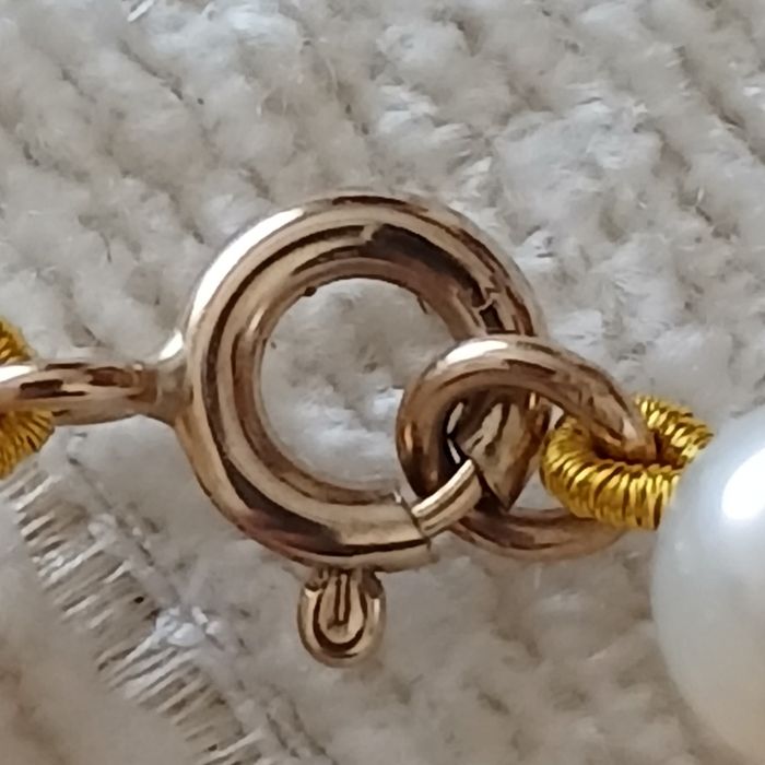 Pulseira de pérolas e ouro 9k - Ateliers Saint Germain