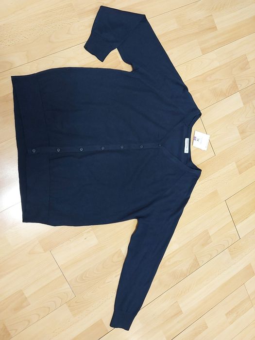 Nowy sweter elegancki granat r 42 xl zapinany