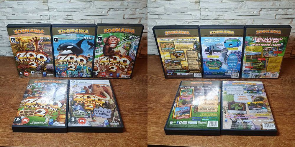 KOLEKCJA ZOOMANIAKA - Zoo Tycoon 2 + dodatki - polskie wydanie PL [PC]