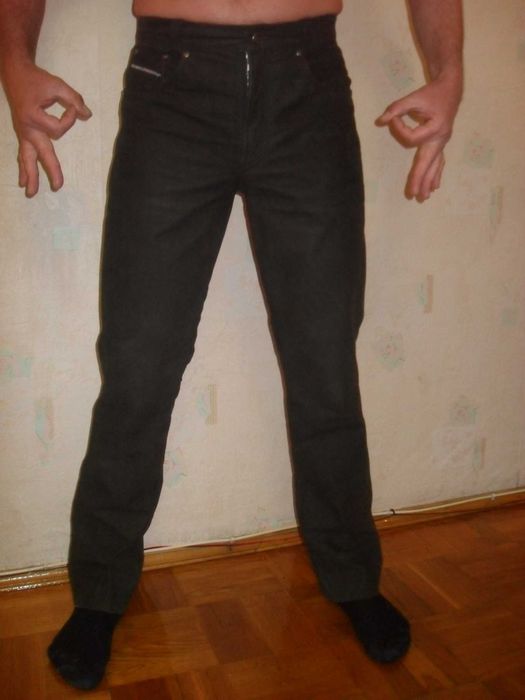 Джинсы мужские кожаные ( из нубука ) DAKOTA , разм. 52 ( 32-33 дюйма )