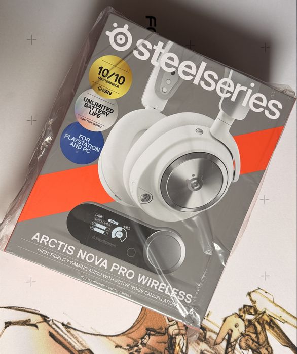 Słuchawki bezprzewodowe SteelSeries Arctis Nova Pro Wireless biale Nowe