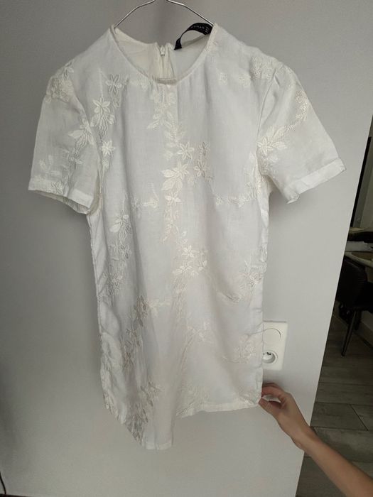 Плаття біле,льон