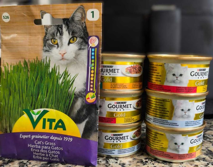Pack 6 Latas Purina Gourmet Gold + Oferta Erva Gato (Novo)