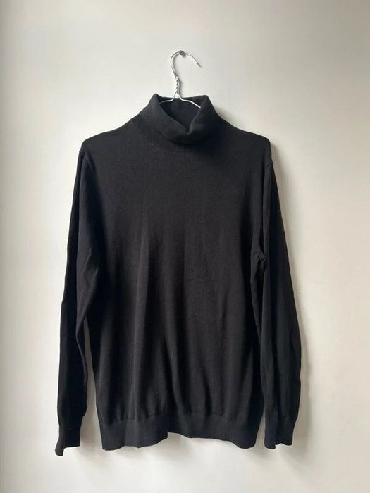 H&M czarny golf bawełniany klasyczny r.M