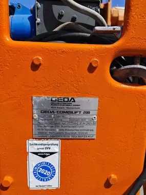 Winda drabina dekarska Geda COMBILIFT 200 12-22m 230V STANDARD Nr.15 wciągarka dachowa segmentowa skośna wyciąg budowlany