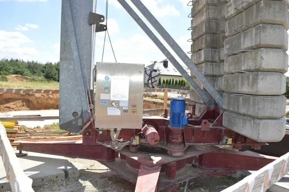 Dźwig żuraw budowlany 25 metrów udźwig na końcu 1 tona