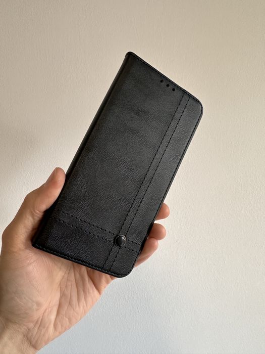 Etui z klapką zamykane czarne wysoka jakość do XIAOMI REDMI NOTE 15