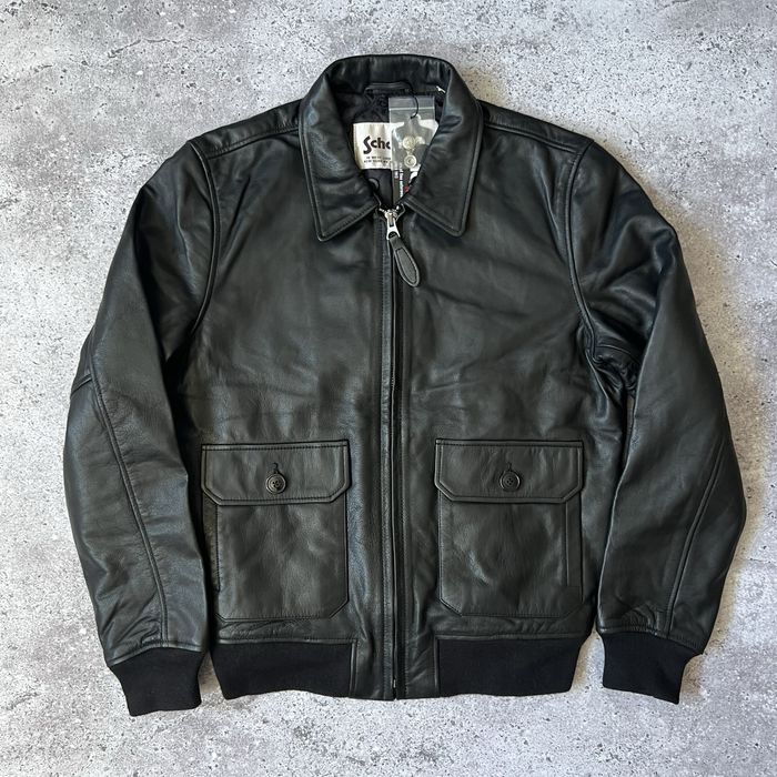 Нова шкіряна куртка бомбер пілот schott nyc lcplane leather jacket M