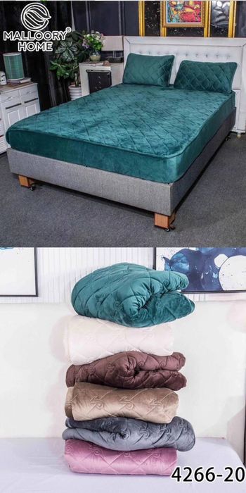 Акція! Наматрацник стьобаний велюровий та наволочки наматрасник