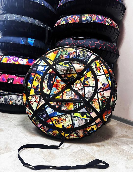 +Тюбінг надувний тюбинг таблетка плюшка санки ватрушка для снігу зима