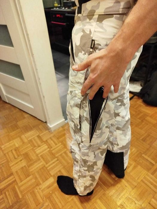 Spodnie narciarskie snowboardowe Everest, rozmiar 36, kolor moro